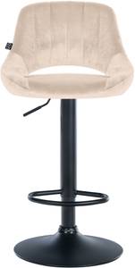 Tabouret de bar Milet Crème - Noir