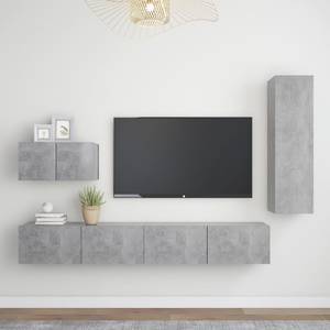 TV-Schrank 4er Set D759 Grau - Holzwerkstoff - 30 x 30 x 60 cm