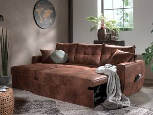 Ecksofa ASTORIA Braun - Textil - 226 x 85 x 146 cm