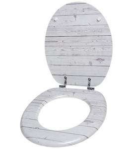 WC-Sitz Timber Grau - Holzwerkstoff - 38 x 6 x 47 cm