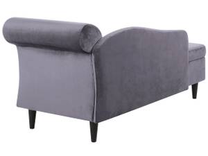 Chaise longue LUIRO Noir - Gris foncé - Gris - Accoudoir monté à gauche (vu de face) - Angle à droite (vu de face)