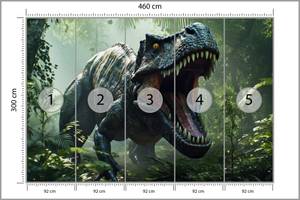 Fototapete DINOSAURIER Pflanzen 3D 460 x 300 x 300 cm