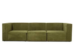 Sofa Chaiselongue HARPER Grün - Massivholz - 100 x 65 x 280 cm