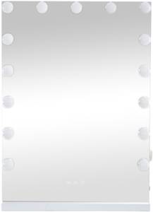 Miroir Led de Maquillage Murrieta Blanc - Matière plastique - 43 x 61 x 12 cm