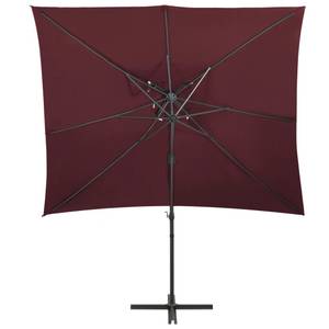 Parasol en porte-à-faux Rouge