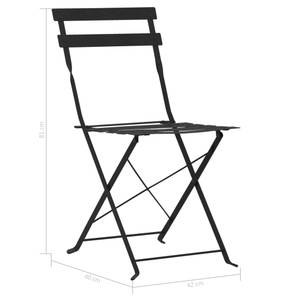 Bistro-Set-k141 ( 3-tlg ) Schwarz