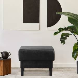 Pouf ESPECTO Schwarz - Breite: 58 cm