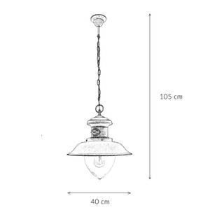 Lustre suspension AL MARE Marron - Verre - Métal - 40 x 105 x 40 cm