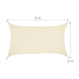 Voile d'ombrage rectangulaire beige Beige - Textile - 300 x 1 x 200 cm