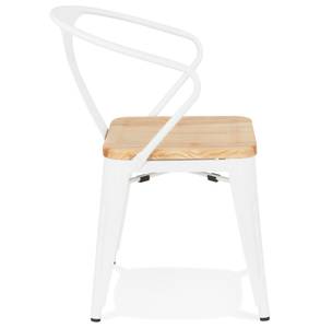 Fauteuil METROPOLIS Imitation hêtre - Blanc