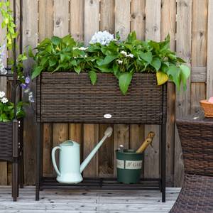 Hochbeet 867-039 Metall - Kunststoff - Polyrattan - 77 x 178 x 178 cm