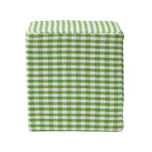 Hocker Ottoman Gingham Bauernkaro Grün