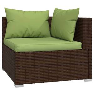 Salon de jardin 3013639-6 (lot de 10) Marron - Vert - Métal - Polyrotin - 70 x 60 x 70 cm