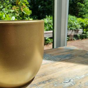 Blumentopf Tusca Gold - Keramik - 22 x 20 x 22 cm