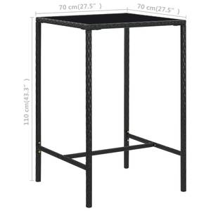 Bar-Set (5-teilig) 3008722-2 Schwarz - 70 x 70 cm