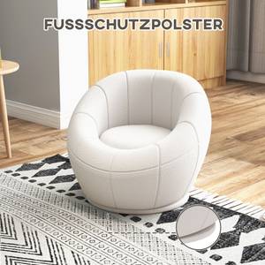 Loungesessel 839-803V00WT Weiß - Textil - 56 x 48 x 60 cm