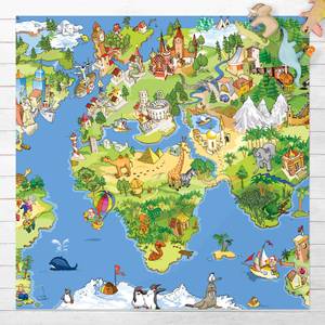 Great And Funny Worldmap 140 x 140 cm