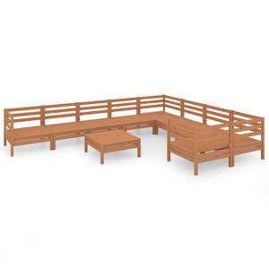 Garten-Lounge-Set Braun - Massivholz - Holzart/Dekor - 64 x 29 x 64 cm