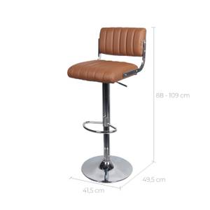 Tabouret de bar Houston (Lot de 2) Marron foncé