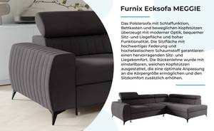 Ecksofa MEGGIE Dunkelbraun