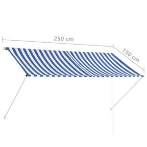 Einziehbare Markise 3001277-1 Blau - Breite: 250 cm