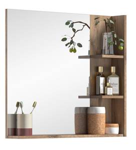 Miroir de salle de bain Mason Marron - En partie en bois massif - 79 x 73 x 14 cm