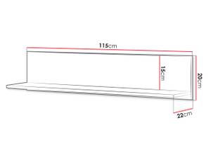 Wandregal Qubic QB-09 Braun - Holzwerkstoff - 22 x 20 x 115 cm