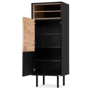 Regale LOFTY TV/HiFi-Einlage Schwarz - Braun - Eiche Dekor