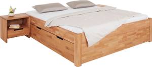Massivholzbett mit Bettkasten Breite: 180 cm