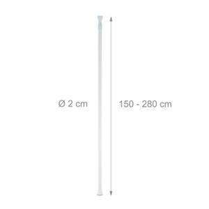 Tringle à rideau blanche extensible Largeur : 280 cm