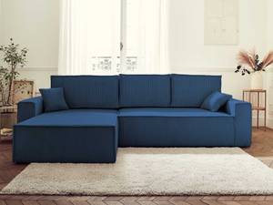 Ecksofa DELLIA Indigoblau