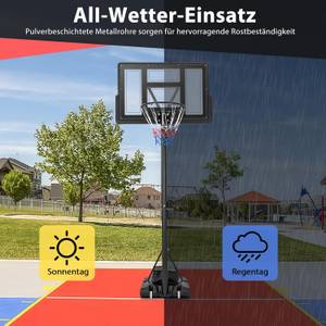 Basketballkorb EB50374DE Schwarz - Metall - 74 x 21 x 111 cm