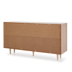 Sideboard Denia 2 Türen Farbe Eiche Braun - Holz teilmassiv - 140 x 76 x 40 cm