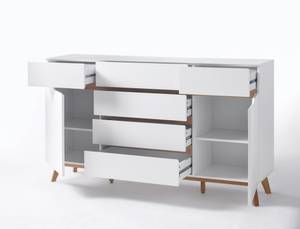 Sideboard Celio 4 Weiß - Holz teilmassiv - 169 x 101 x 40 cm