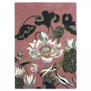 Tapis rond WATERLILY Rose foncé - 150 x 150 cm