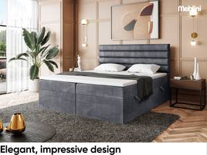 Boxspringbett Karim Dunkelgrau - 160 x 234 cm - H4