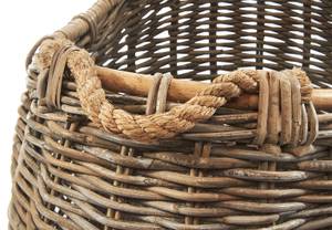 Aufbewahrungskorb KUBUOVALGRY Grau - Rattan - 38 x 33 x 50 cm