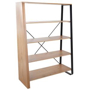 Bücherregal STUDIO Schwarz - Braun - Holzwerkstoff - Metall - 110 x 154 x 45 cm