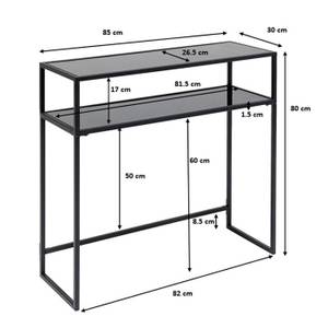 Konsole Loft Gold - Metall - 85 x 80 x 30 cm