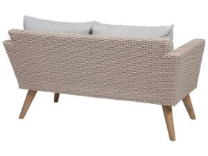 Set de jardin VITTORIA Beige - Bleu - Marron - Gris - Polyrotin - 135 x 71 x 70 cm