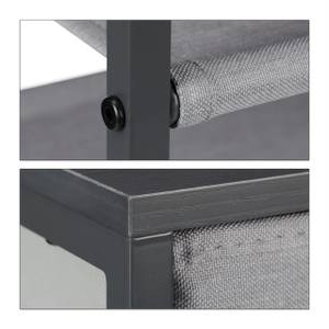 Kommode in verschiedenen Designs Schwarz - Grau - Holzwerkstoff - Metall - Textil - 73 x 95 x 36 cm