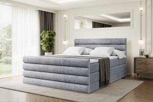 Boxspringbett CELESTIA-Z KING Hellgrau - Breite: 140 cm