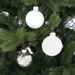 Boules de Noël en verre Blanc