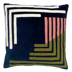 Coussin décoratif Remy Bleu - Textile - 45 x 45 x 45 cm