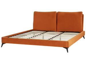 Doppelbett MELLE Schwarz - Orange - 196 x 95 x 228 cm