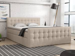 Boxspringbett Pumikas Lux Beige - Breite: 140 cm