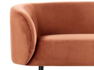 2-Sitzer Sofa LOEN Schwarz - Orange - Textil