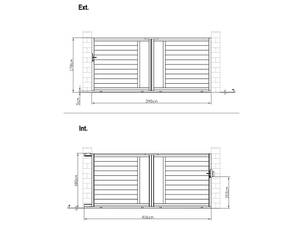 Portail coulissant GREGOR Profondeur : 390 cm