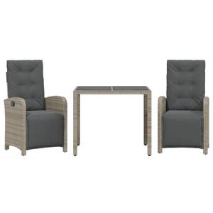 Bistro-Set-k111 ( 3-tlg ) Grau - Massivholz