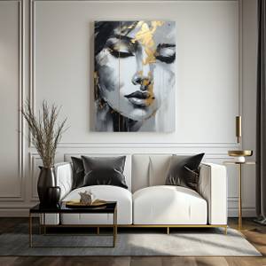 Image Sur Toile Visage Abstrait Portrait 70 x 100 x 100 cm